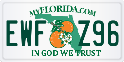 FL license plate EWFZ96