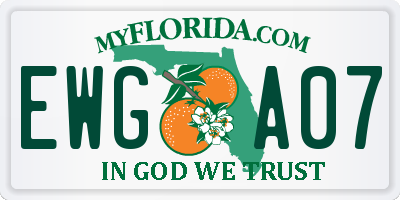FL license plate EWGA07