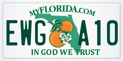 FL license plate EWGA10