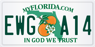 FL license plate EWGA14