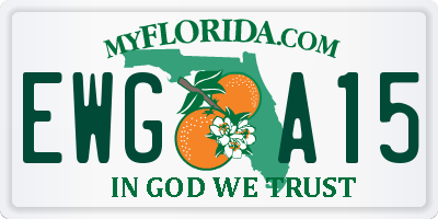 FL license plate EWGA15