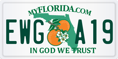 FL license plate EWGA19