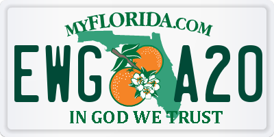 FL license plate EWGA20