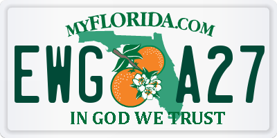FL license plate EWGA27