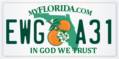 FL license plate EWGA31