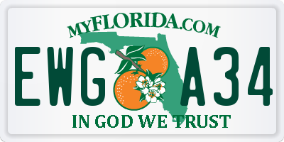 FL license plate EWGA34