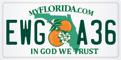 FL license plate EWGA36