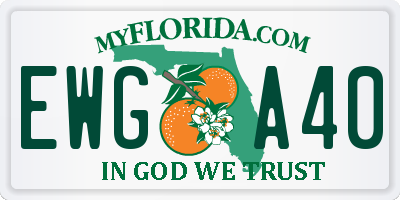 FL license plate EWGA40