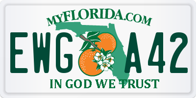 FL license plate EWGA42