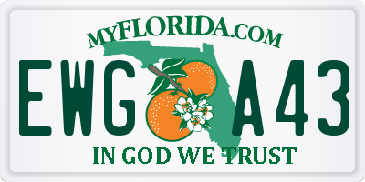 FL license plate EWGA43