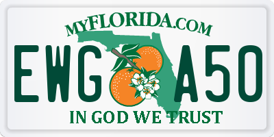 FL license plate EWGA50