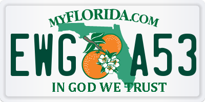 FL license plate EWGA53
