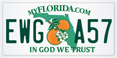 FL license plate EWGA57