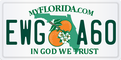 FL license plate EWGA60