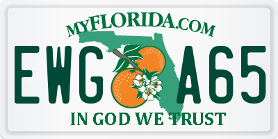 FL license plate EWGA65