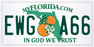 FL license plate EWGA66