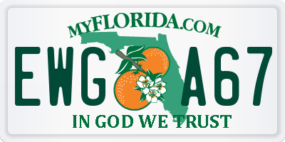 FL license plate EWGA67