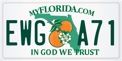 FL license plate EWGA71