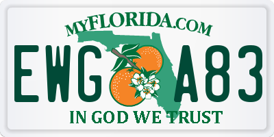 FL license plate EWGA83