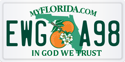 FL license plate EWGA98