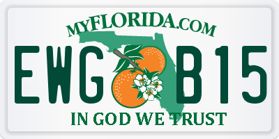 FL license plate EWGB15