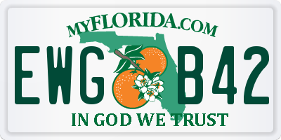 FL license plate EWGB42