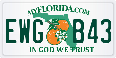 FL license plate EWGB43