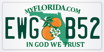 FL license plate EWGB52