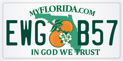 FL license plate EWGB57