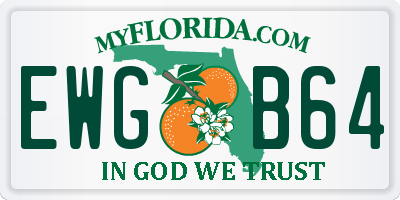 FL license plate EWGB64