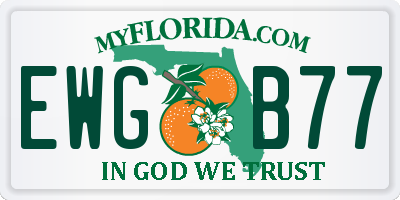 FL license plate EWGB77