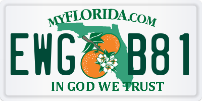 FL license plate EWGB81