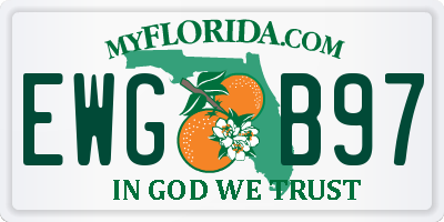 FL license plate EWGB97
