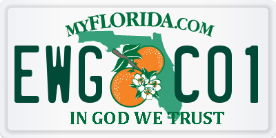 FL license plate EWGC01