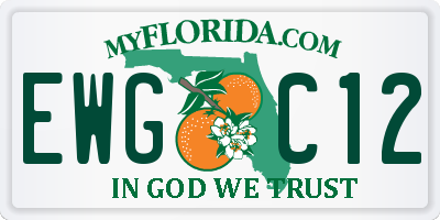 FL license plate EWGC12