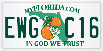 FL license plate EWGC16