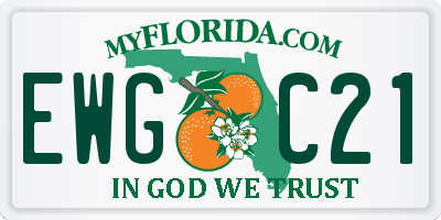 FL license plate EWGC21