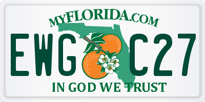 FL license plate EWGC27