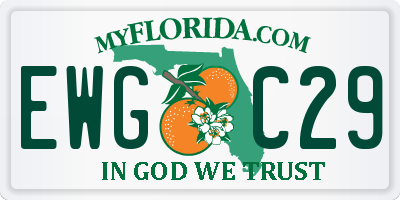 FL license plate EWGC29