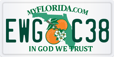 FL license plate EWGC38