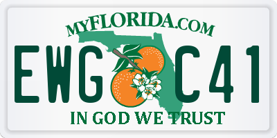 FL license plate EWGC41