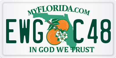 FL license plate EWGC48