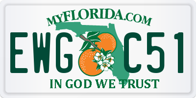 FL license plate EWGC51