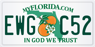 FL license plate EWGC52