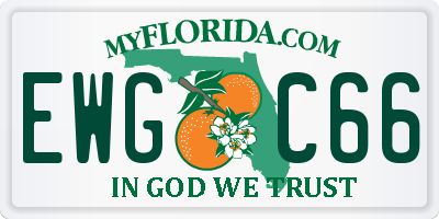 FL license plate EWGC66