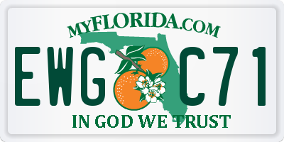 FL license plate EWGC71