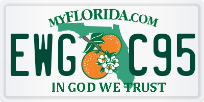 FL license plate EWGC95