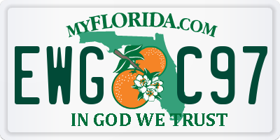 FL license plate EWGC97