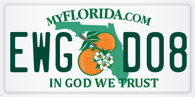 FL license plate EWGD08