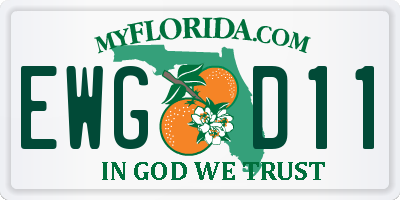 FL license plate EWGD11
